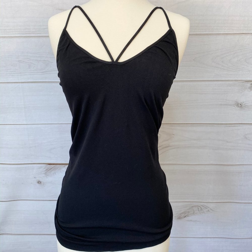 Plus Size Black Deep V Camisole - Picture 4 of 5
